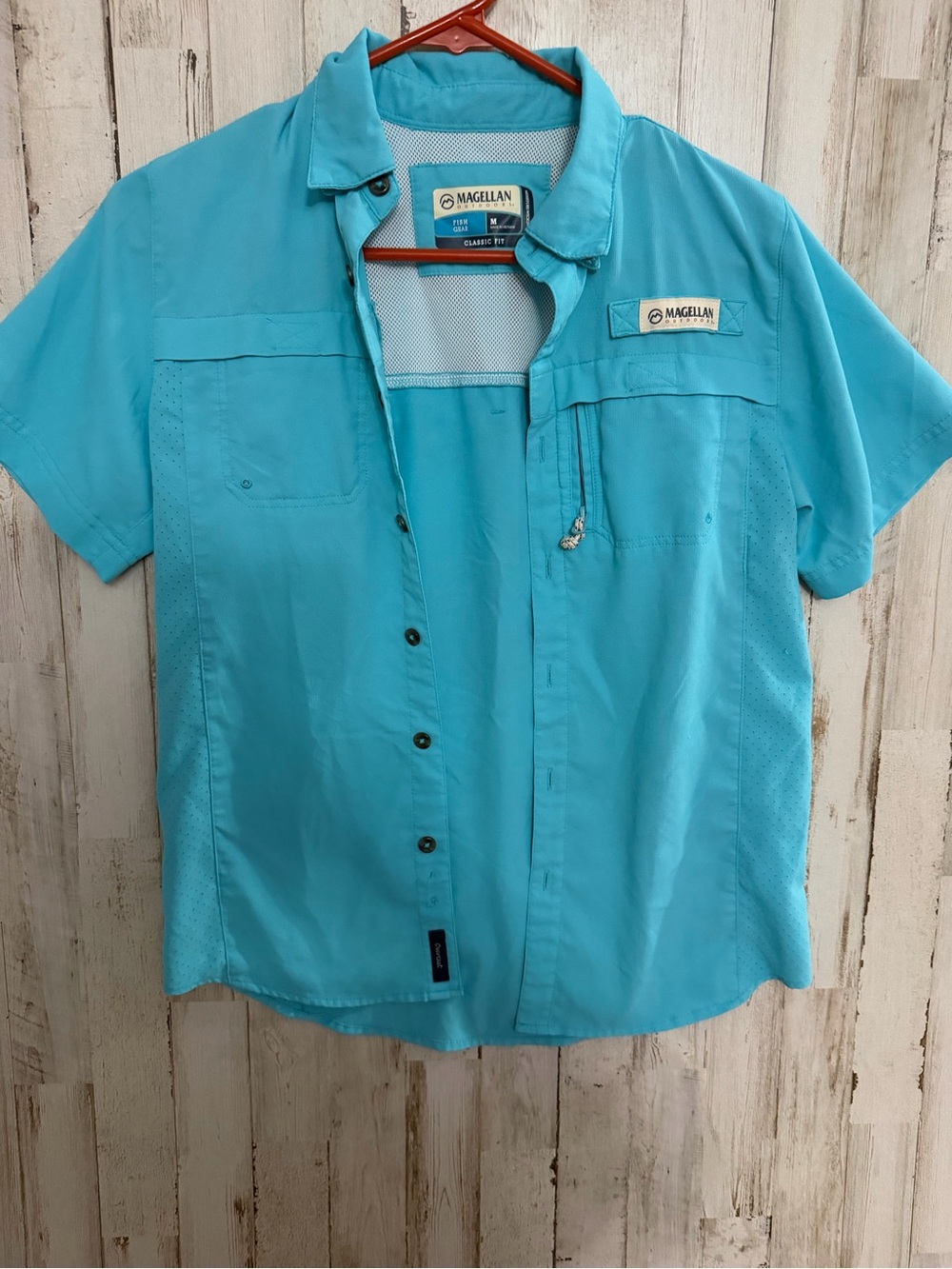 Magellan Outdoors Youth Fishing Shirt – Youth Medium – Turquoise Blue